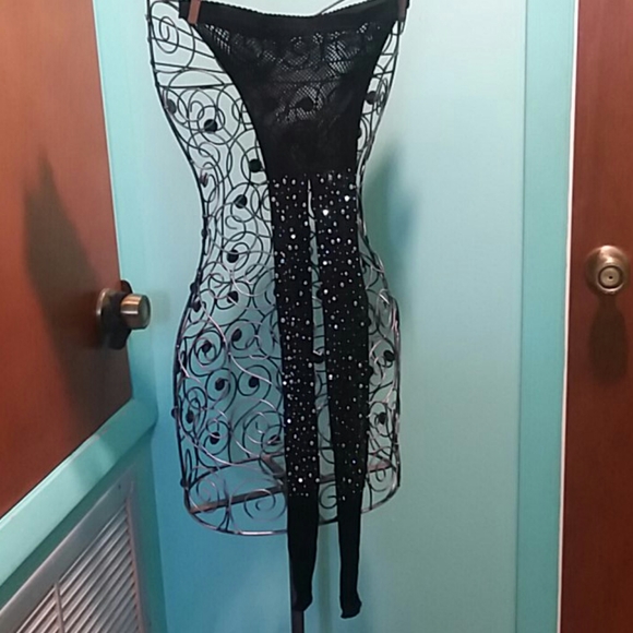 Fishnet Rhinestone Tights - Picture 1 of 8